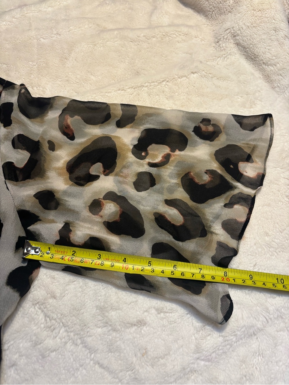 BCBGeneration Romper Size 8 Leopard Print Black, Cream, Brown Open Slits Flowy - Picture 15 of 16